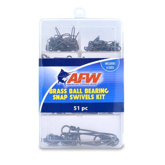 American Fishing Wire Brass Ball Bearing Snap Swivels Kit